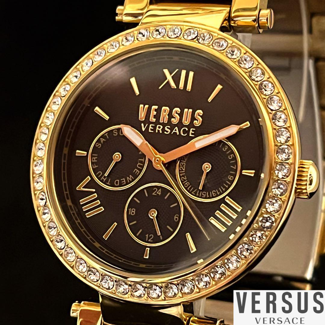 【激レア】Versus Versace/ベルサス ベルサーチ/レディース腕時計/プレゼントに/女性用/ヴェルサス ヴェルサーチ/ゴールド色/お洒落/稀少