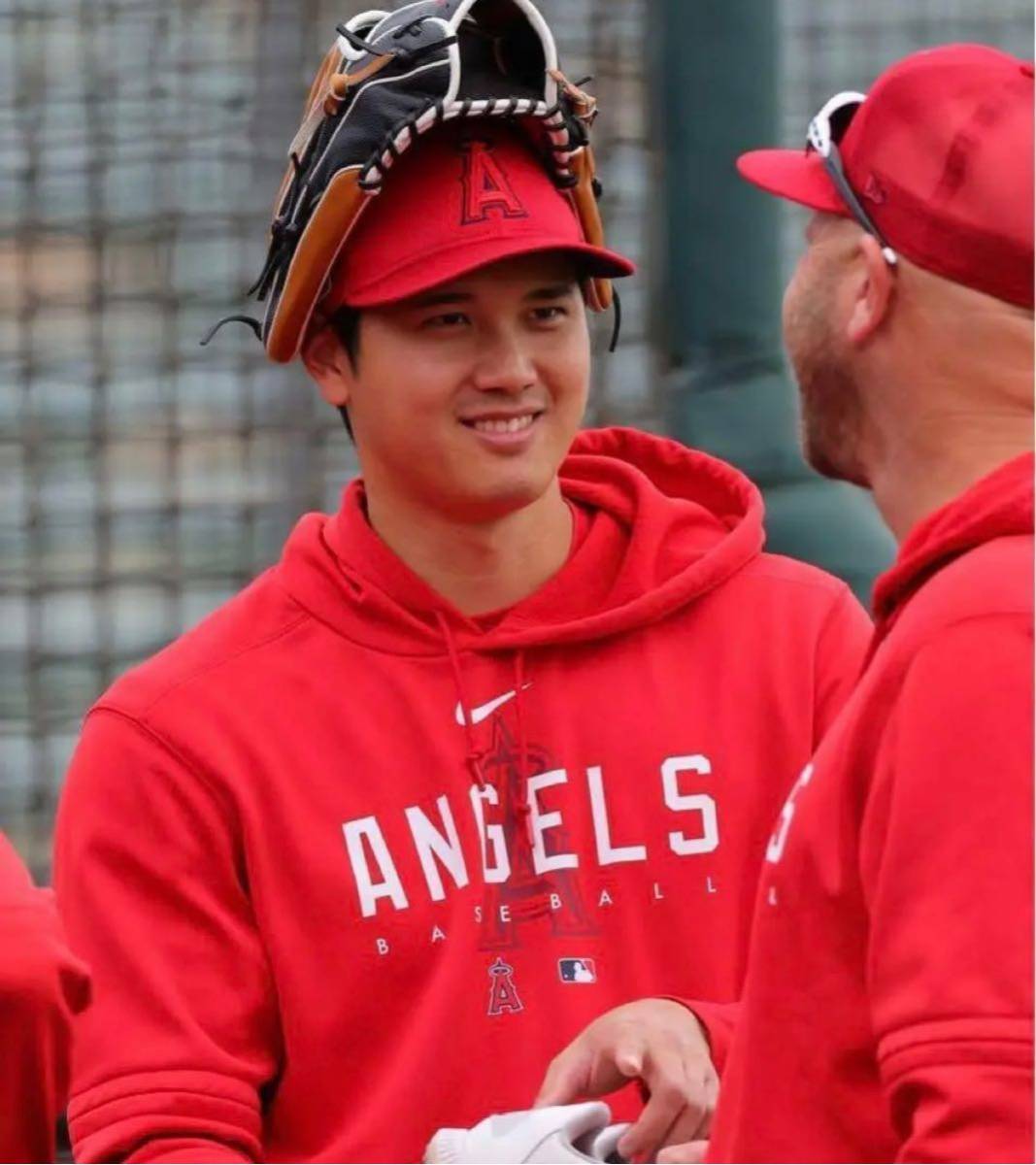 大谷翔平着用 2023年 エンゼルス MLB公式パーカー XLサイズ ナイキ