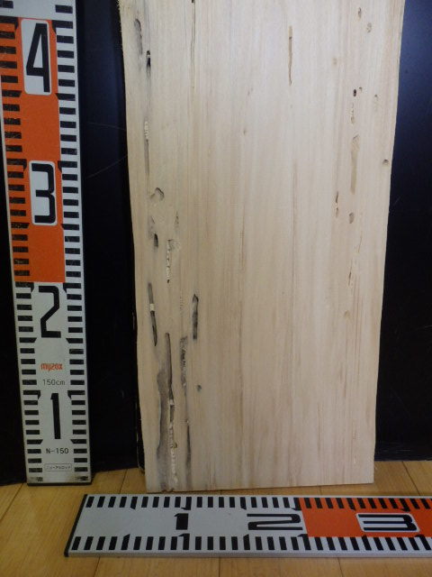 e3041240 ポプラ●約101.8cm×27cm×2cm ☆無垢板１枚板 木材 板 DIY 板材 天板 棚板 テーブル 看板 花台など種類豊富！_画像9