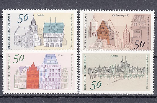 西ドイツ 1975年未使用NH 文化財保護#860-863_画像1