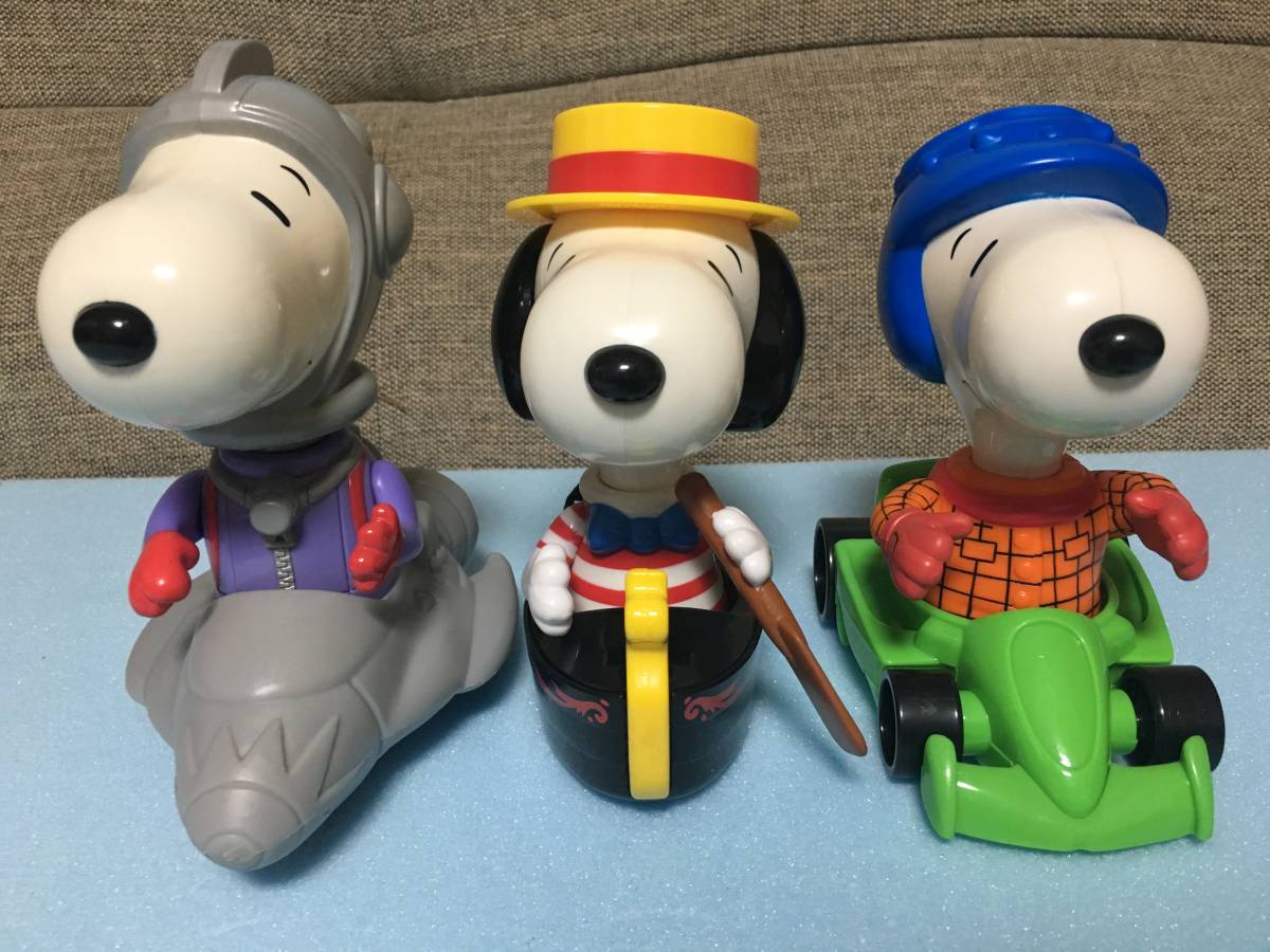 箱保管品ですが訳あり！【 McDonald マクドナルド SNOOPY スヌーピー 乗り物フィィギュア 6種 コレクションBOX 】_画像3