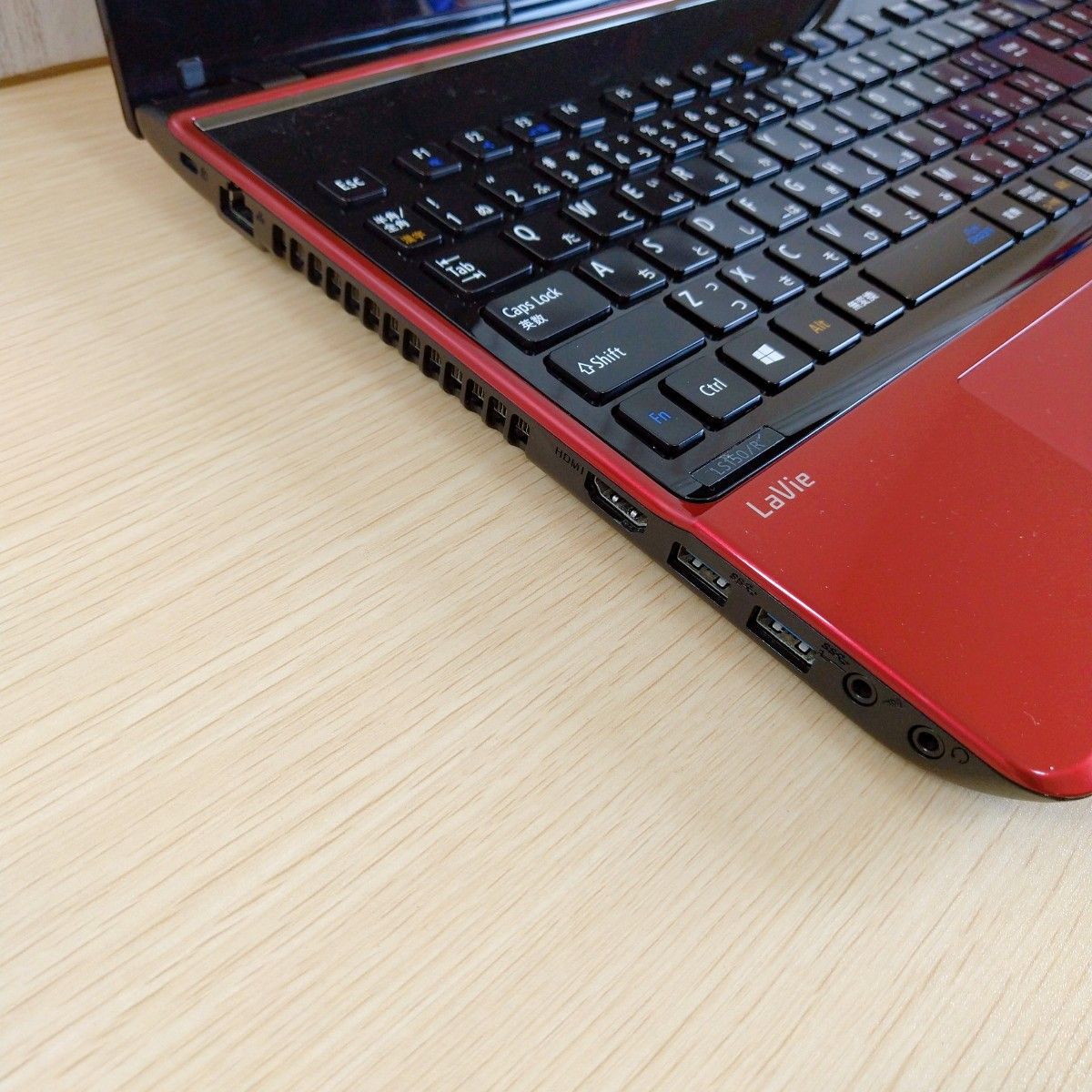 107・Windows11・大容量HDD750GB・カメラ・設定済ノートパソコン・赤