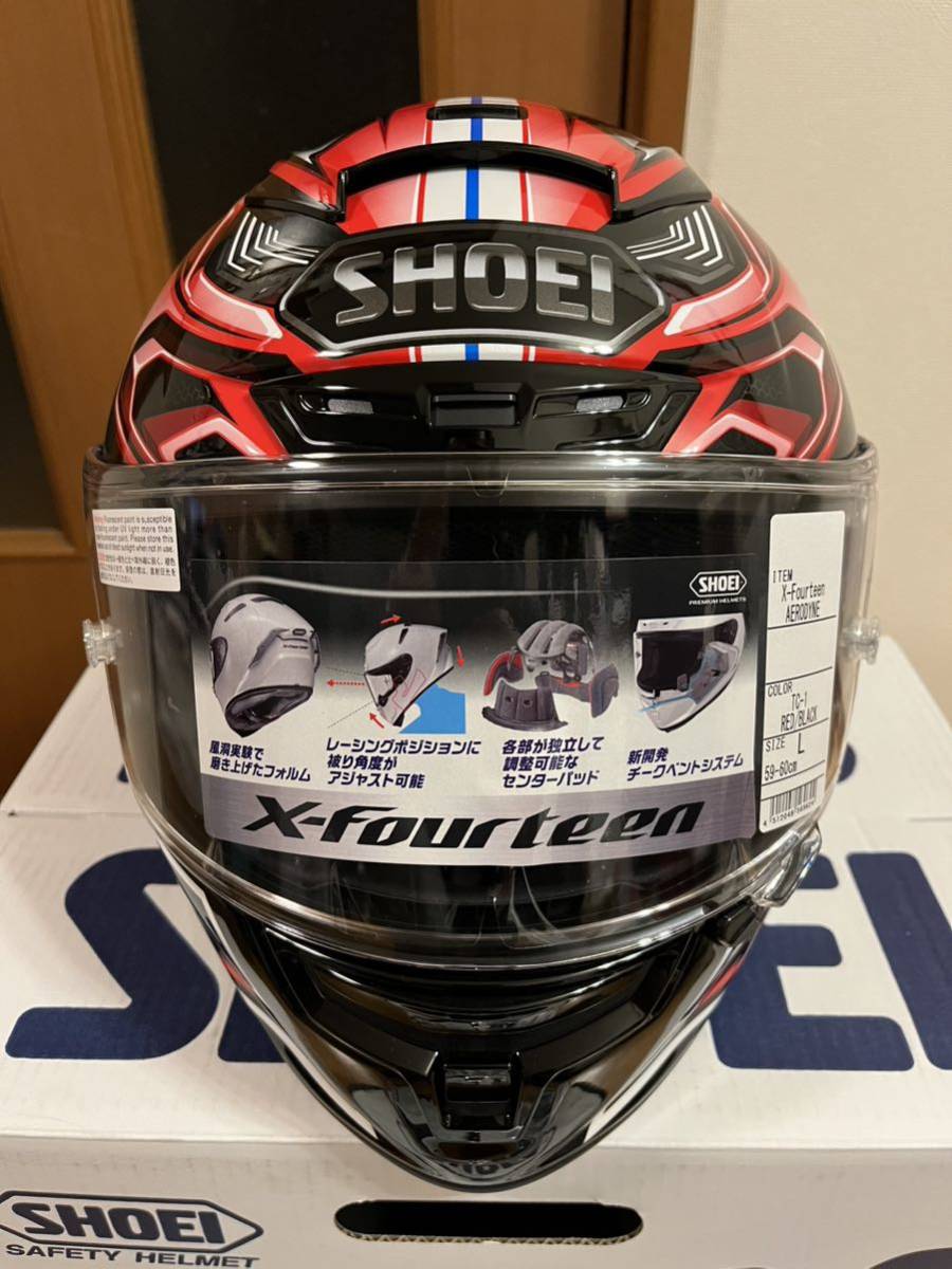 SHOEI X-Fourteen X-14 エアロダイン Lサイズ TC-1 レッド
