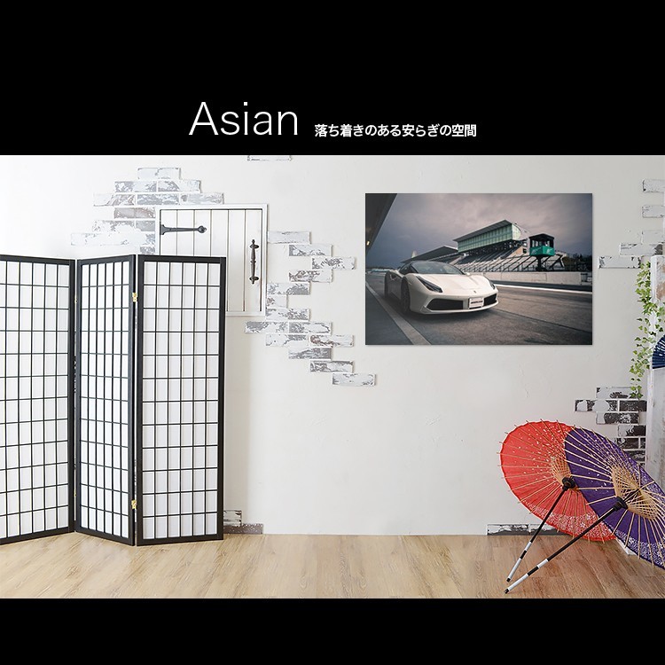 フェラーリ 488 GTB スパイダー 日本製 アートボード/アートパネル artmart アートマート 絵画 写真 アルミフレーム_画像3