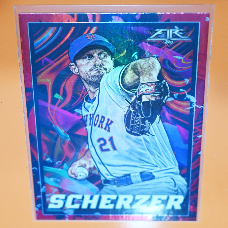 Topps MLB 2022 Fire NEW YORK METS MAX SCHERZER トレーディングカード_画像1