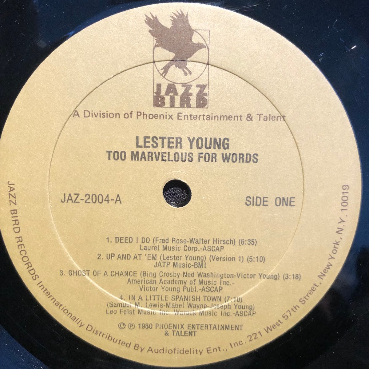 Lester Young / Too Marvelous For Words LP Jazz Bird_画像3