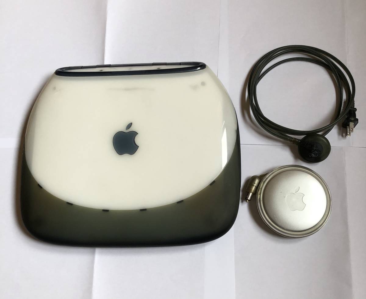 Apple iBook SE G3/466 Graphite 192MB 10GB DVD-ROM 12.1TFT FireWire400Mbps MacOS9 M7720J/A рабочее состояние подтверждено / оригинальный install CD-ROM приложен 