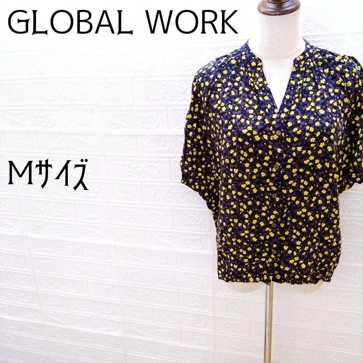 GLOBAL WORK》総柄シャツ Ｍサイズ - トップス