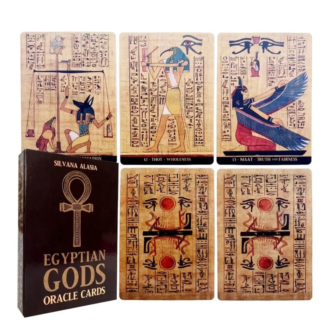 【新品未使用】エジプトの神オラクルカード　豪華なエジプトの壁画のようなアートワーク