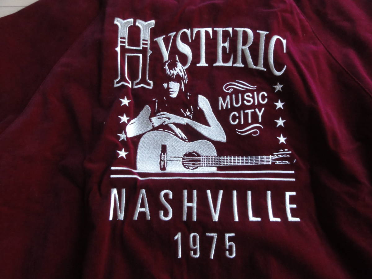 美品 HYSTERIC GLAMOUR NASHVILLE 1975 ブルゾン Sサイズ ワインレッド 0233AB06_画像4