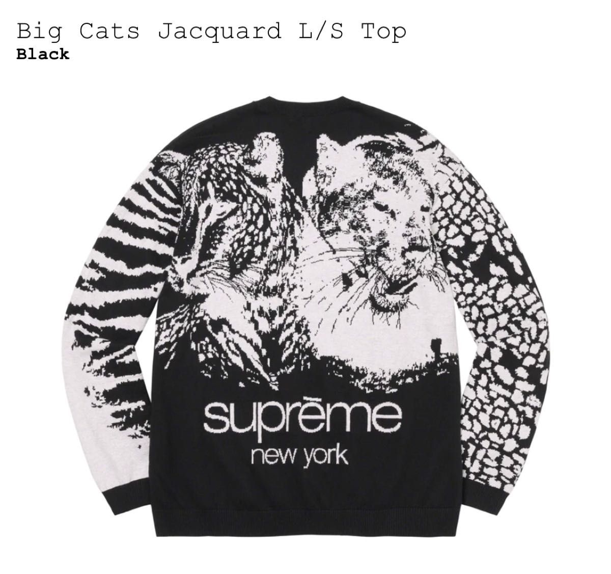 シュプリーム Big Cats Jacquard L/S Top M｜Yahoo!フリマ（旧PayPay