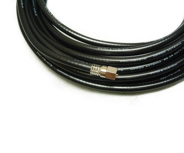 * prompt decision connector attaching 3 -ply shield coaxial cable 5C 15m black color 