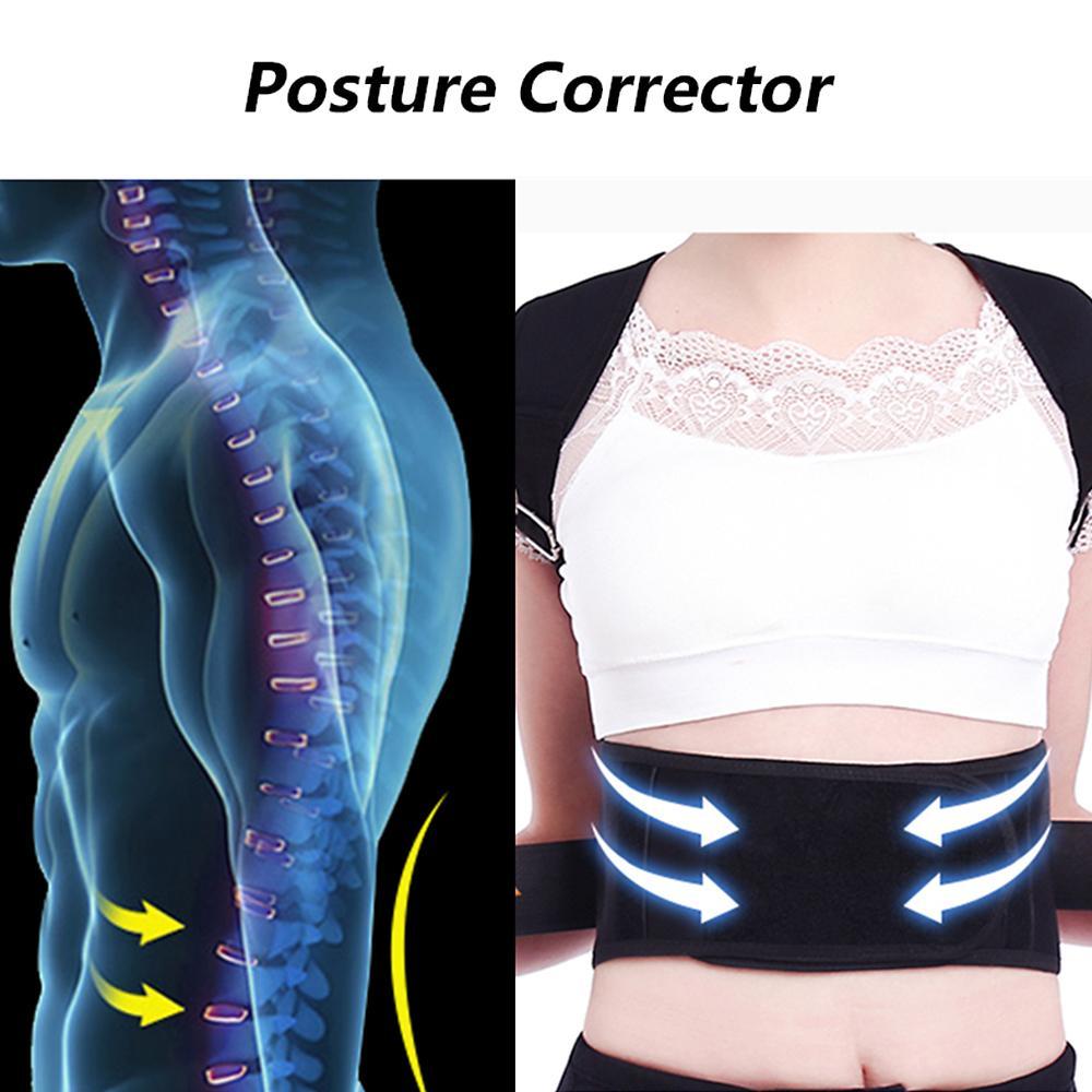 * size selection S~4XL* SFI T-back small of the back posture collector adjustable adult correction belt waist sweatshirt shoulder small of the back . brace .. support 