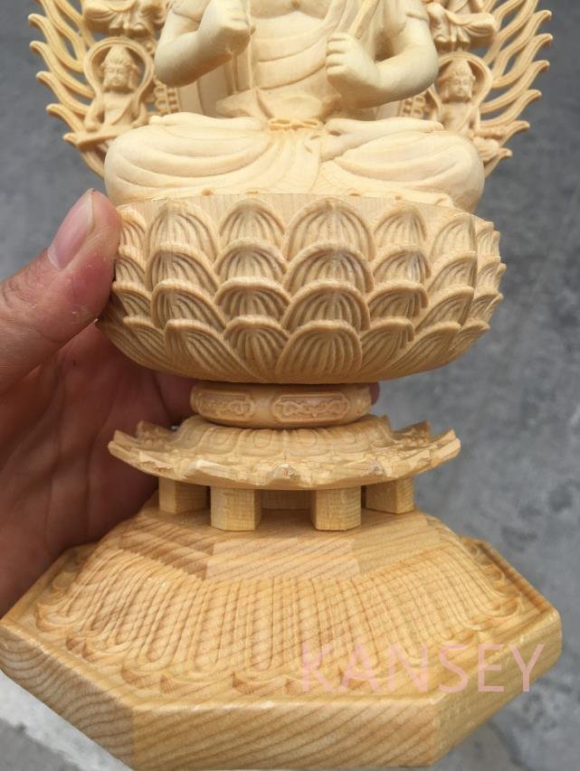 最新作★極上の木彫 仏教美術 精密彫刻 仏像 手彫り 極上品 虚空蔵菩薩像_画像5