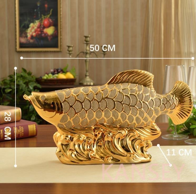 金竜魚★インテリア 置物 飾り物 客間 富をもたらす_画像4