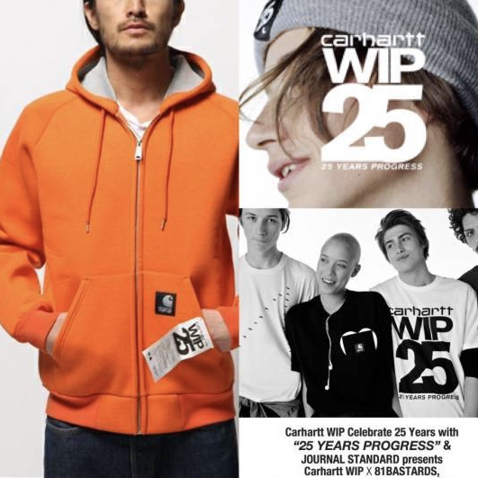 タイム Carhartt WIP 25周年 CAR LUX カーラックス パーカー S M 限定 25th Orange