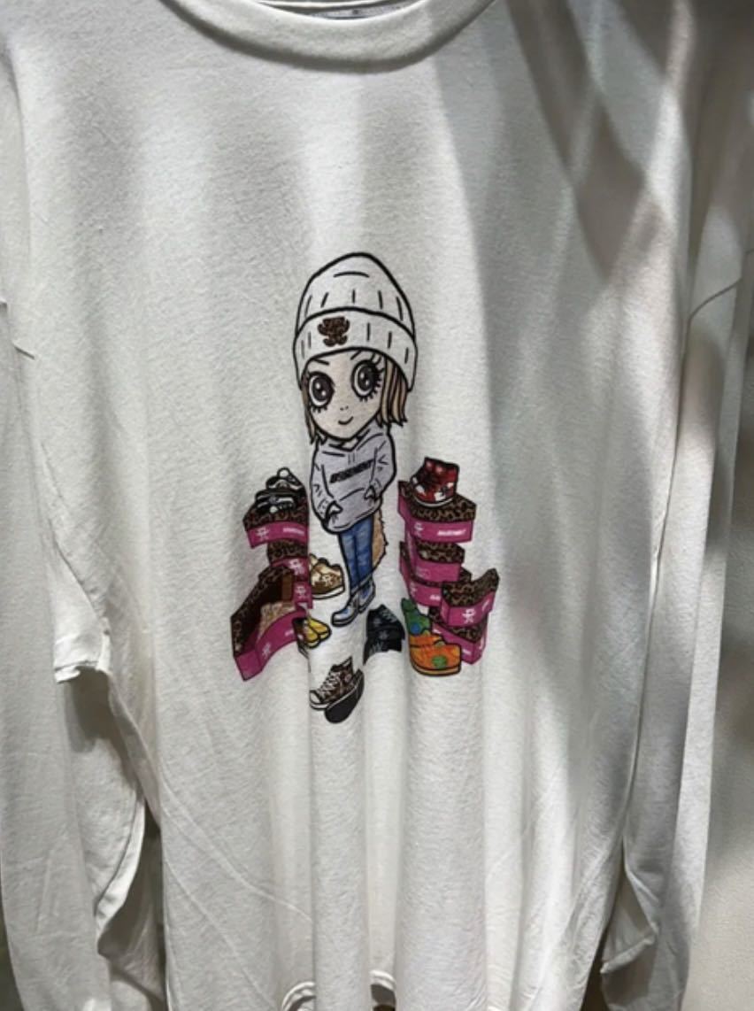 完売 白/M ayu BASEMENT ayupan L/S TEE 浜崎あゆみ www.migotohonda