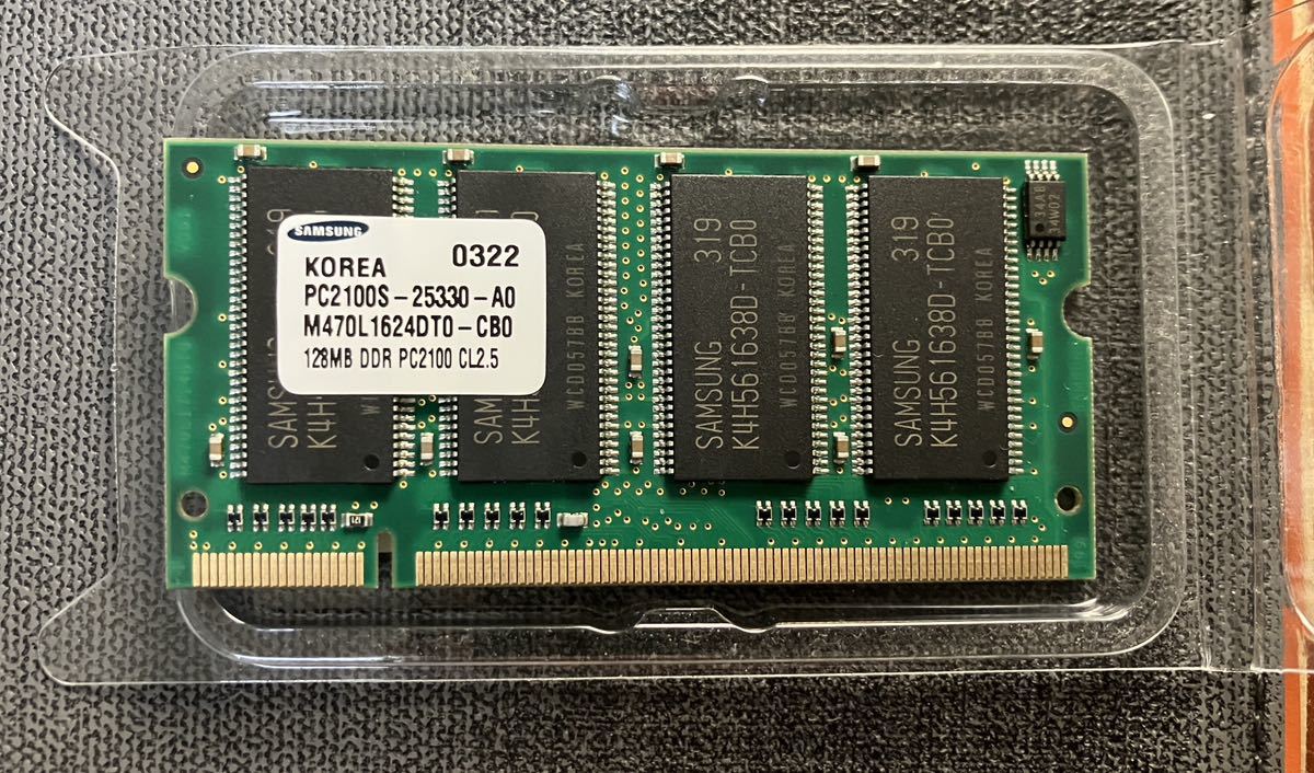 DDR メモリ PC2100 128Mb CL2.5 SO-DIMM_画像1