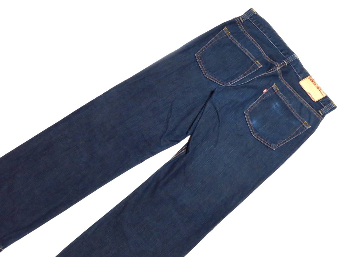  сделано в Японии EDWIN Edwin Denim брюки 503 PREMIUM размер 30(W полный размер примерно 80cm) * полный размер W31 соответствует ( номер лота 929)
