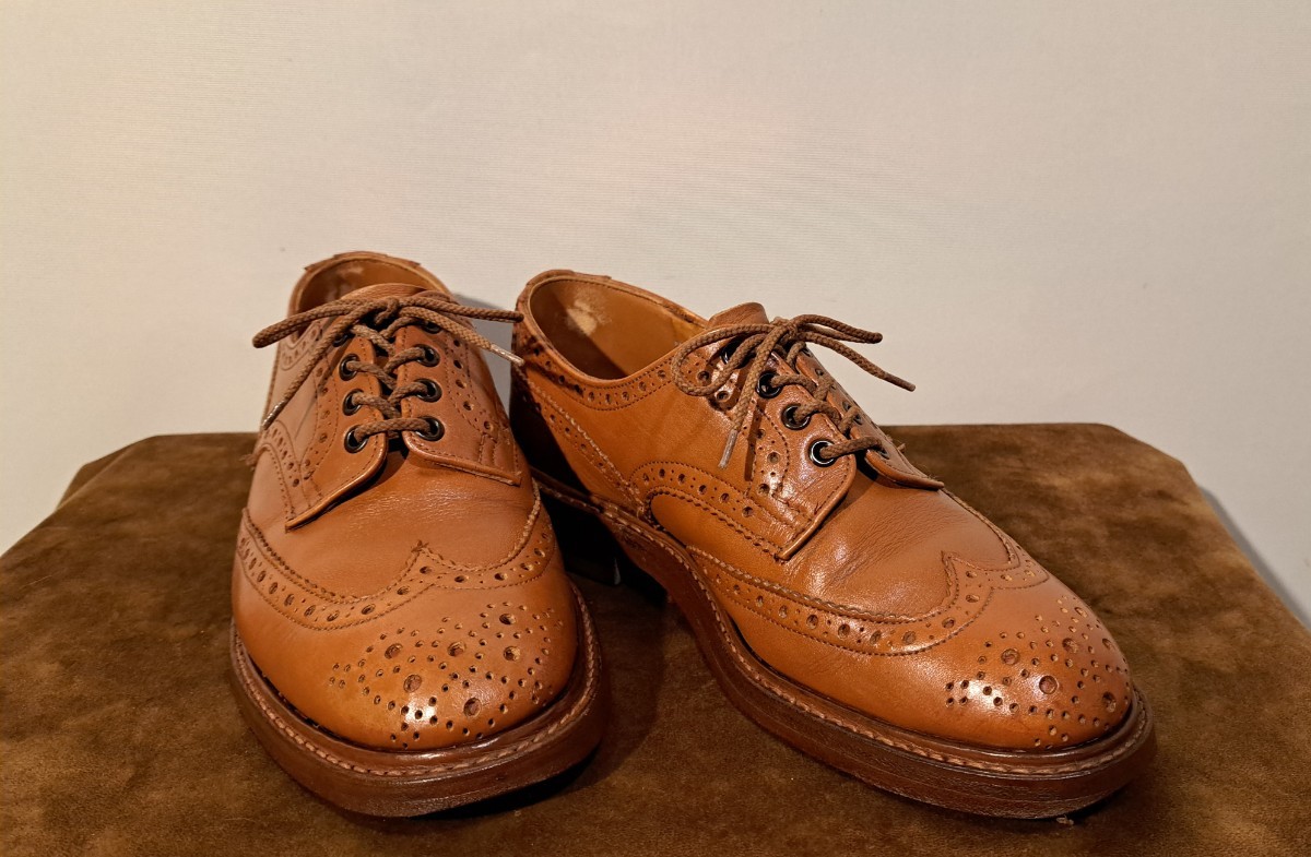 Tricker's BOURTON M7292 UK7.5(26～26.5cm) トリッカーズ ウィングチップ バートン　マロンアンティーク_画像1