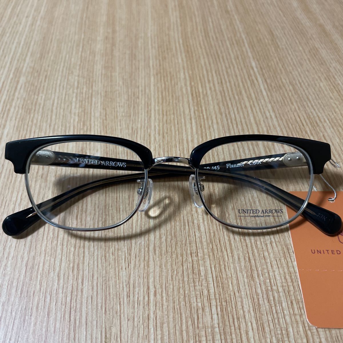 新品 ユナイテッドアローズ 眼鏡 Flannel C.001 ブロータイプ メガネフレーム 伊達眼鏡 17