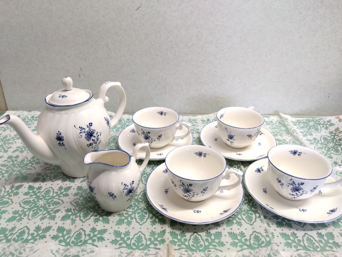 ● Noritake CRAFTONE ヴィンテージ 昭和レトロ ノリタケ クラフトーン カップ&ソーサー ミルクポット ティーポット ティー セット 中古 ④_画像1