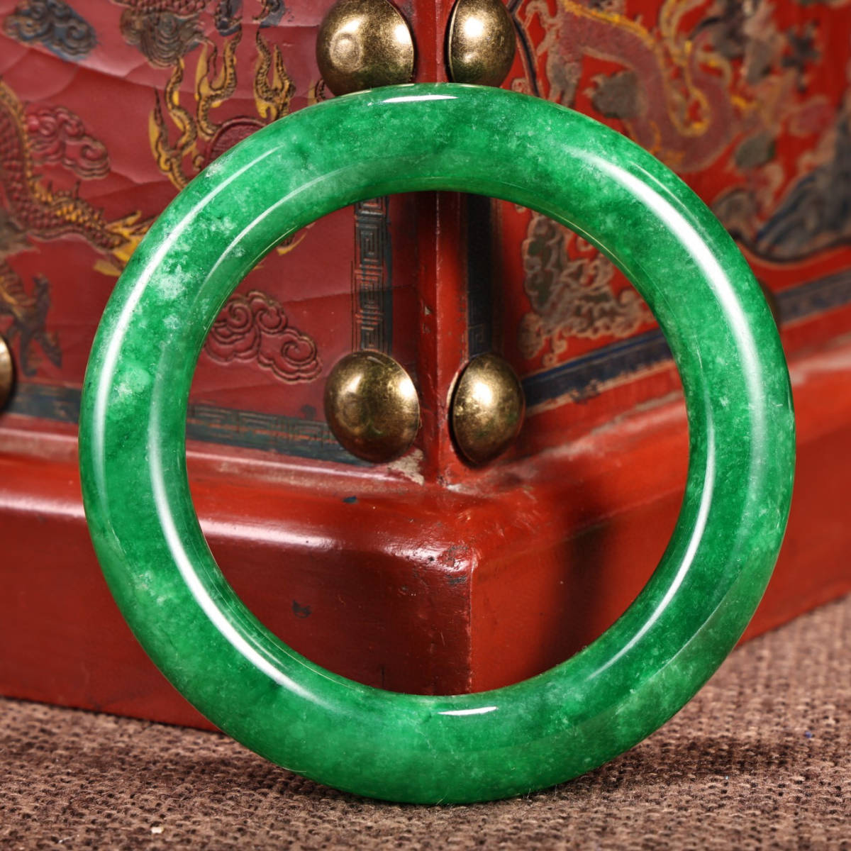 翡翠製・細密彫・指輪『収蔵家蔵』稀少珍品・置物・古賞物・中国古美術-