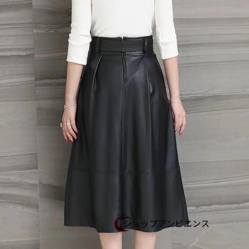 希少 黒入荷! レディース ラムレザースカート 最上級※高品質羊革 中長セクション サイズ選択可 レザースカート オシャレ レザースカート Lサイズ 希少 黒入荷! レディース ラムレザースカート 最上級※高品質羊革 中長セクション サイズ選択可 レザースカート オシャレ レザースカート Lサイズ