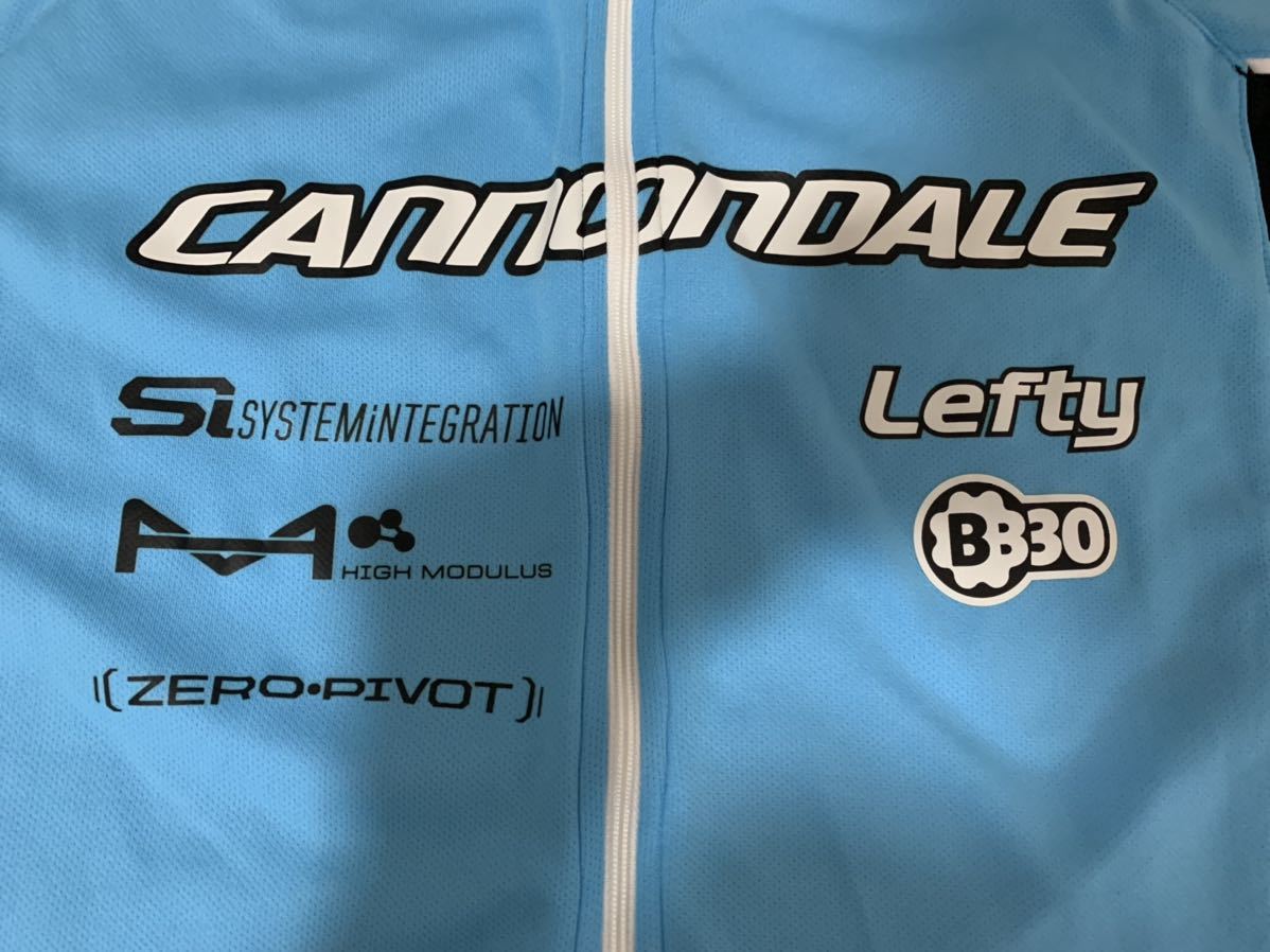 キャノンデール Cannondale 半袖サイクルジャージ 水色 古着 青 ブルー 黒 ウェア ロードバイク Tシャツ ビッグロゴ 自転車競技  グラベル｜PayPayフリマ