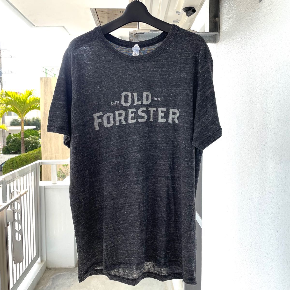 【企業ロゴ】OLD FORESTER プリント Tシャツ ブラック XLサイズ