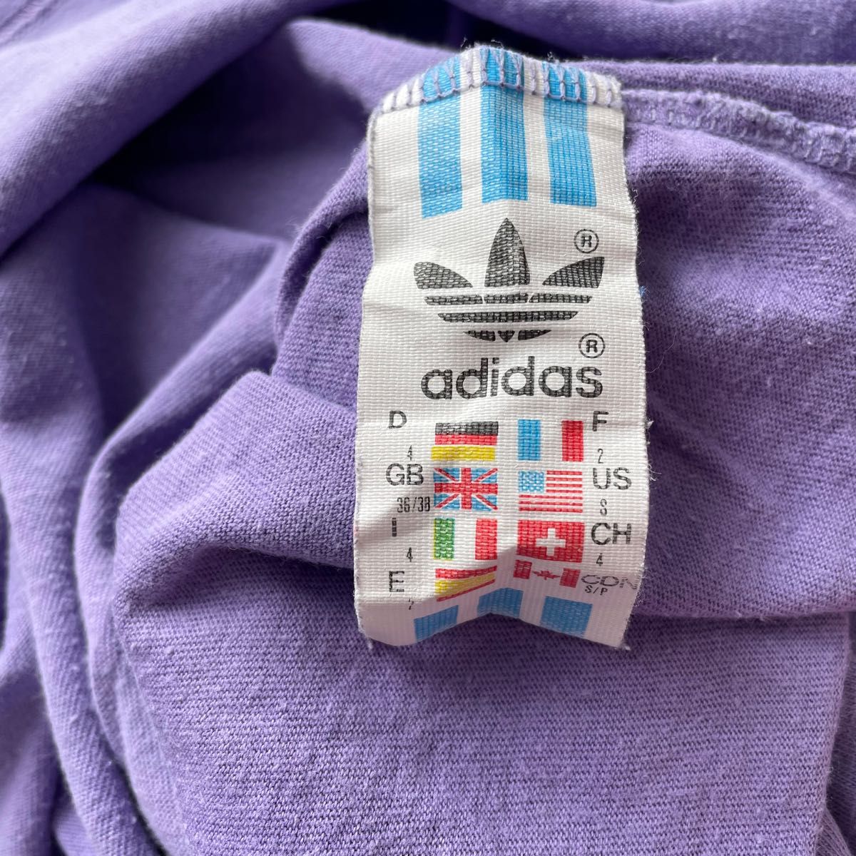 激レア【アディダス/adidas】80's デザインTシャツ 万国旗タグ S