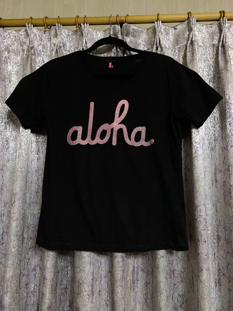 フラダンス Aloha フラガール Hawaii シャツ Tシャツ トップス カットソー パウスカート ハワイ ブラック 黒 カヒコ アロハ ハワイアン_画像1