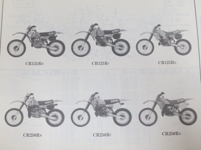 CR125R CR250R 3版 ホンダ パーツリスト パーツカタログ 送料無料_画像4