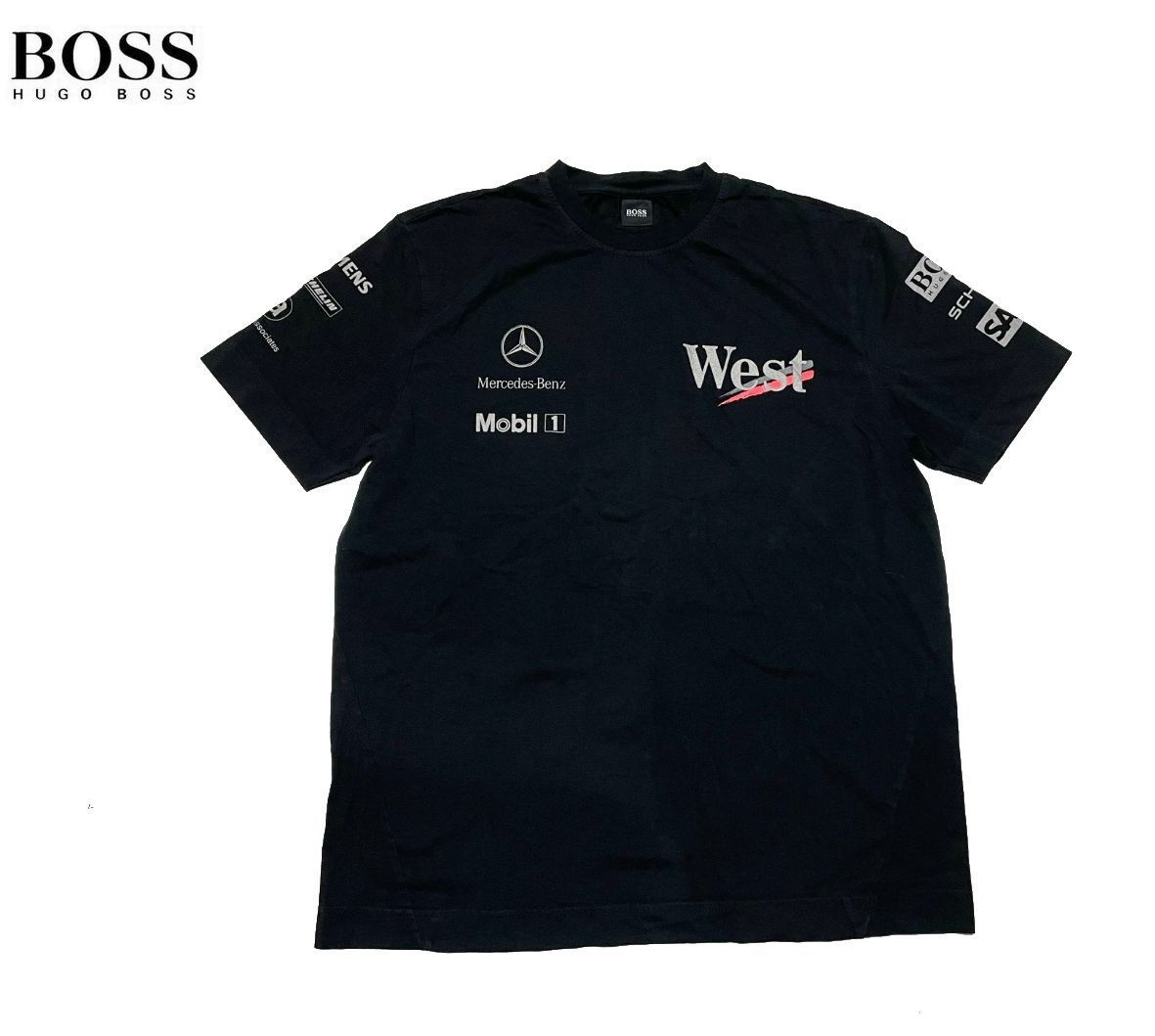 マクラーレン・メルセデス 2004　支給品 Tシャツ West版 　非売品　HUGO BOSS ライコネン　クルサード　F1