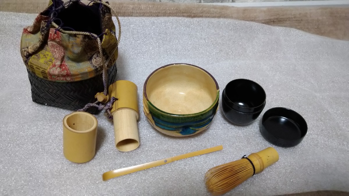 茶道具 茶道具セット 茶碗 茶筅 茶杓 茶入 お茶 アンティーク mail
