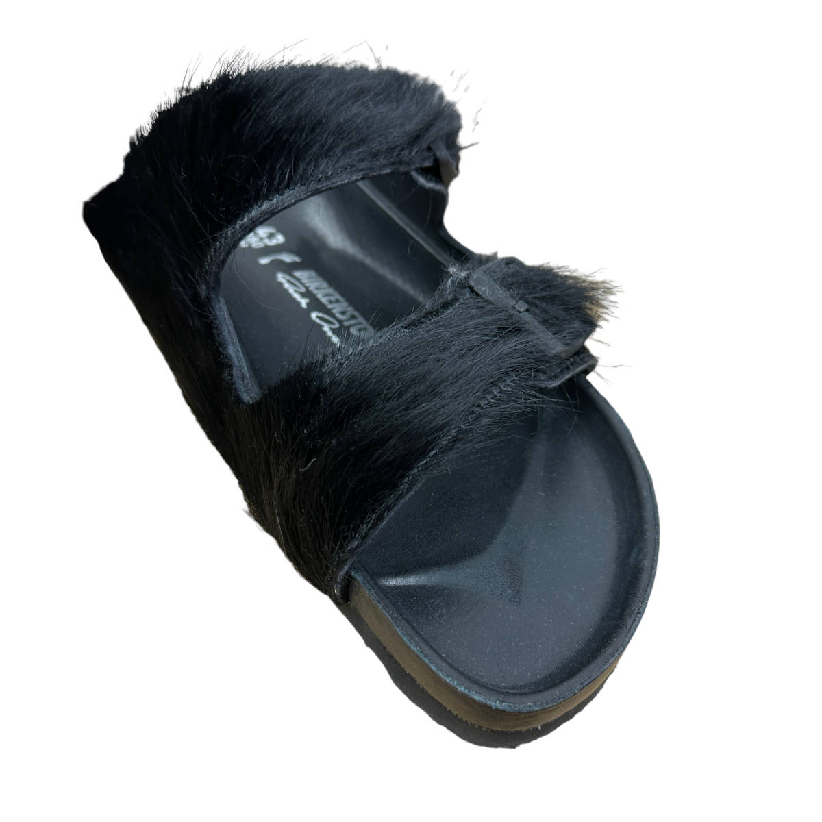 kobling Har det dårligt ugentlig Rick Owens (リックオウエンス) x BIRKENSTOCK FUR SANDAL (black) | litgearshop.com