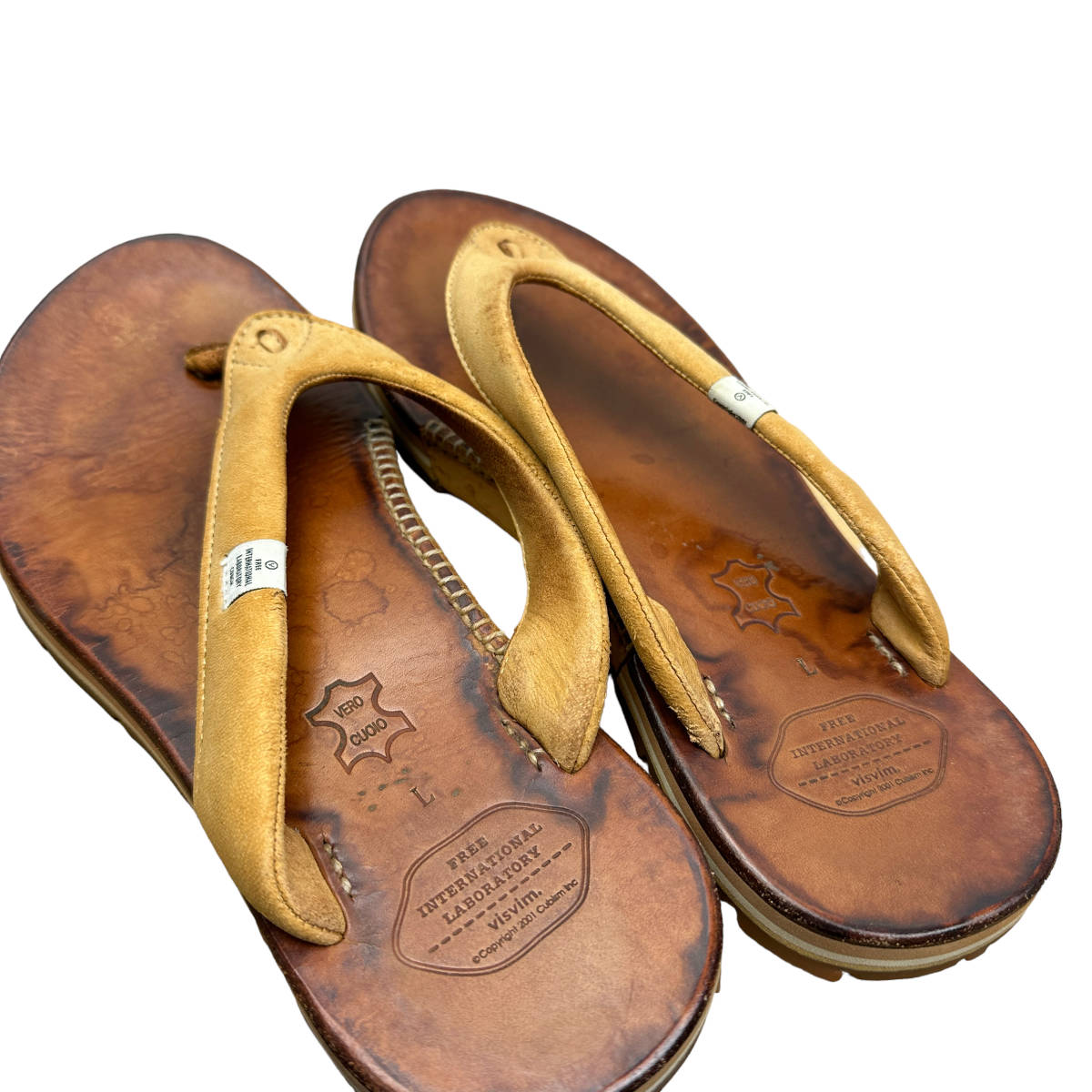 VISVIM(ビズビム) LAMA SANDAL-FOLK LT.BROWN | transparencia