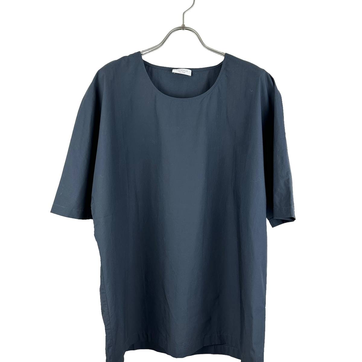 DEVEAUX(デヴォー) Collarless Design T Shirt (navy)