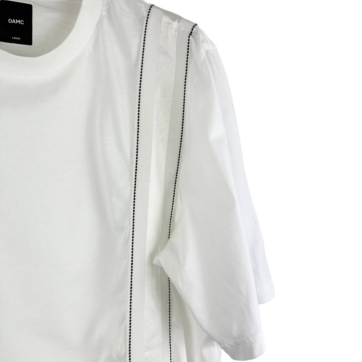 OAMC(オーエーエムシー) Frame Stripe Design T Shirt (white) | nedas.nl