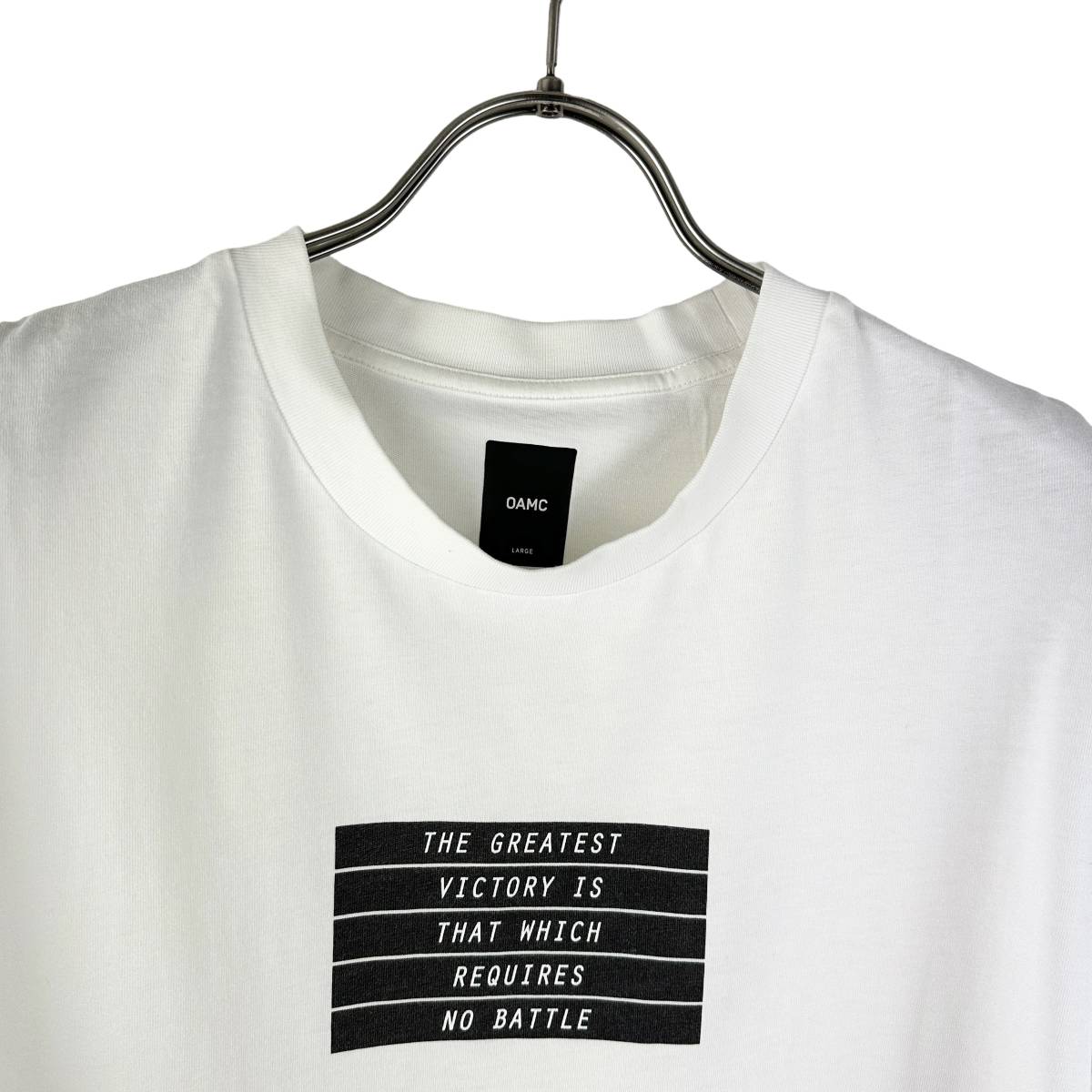 OAMC(オーエーエムシー) Philosophical Phrase T Shirt (white)