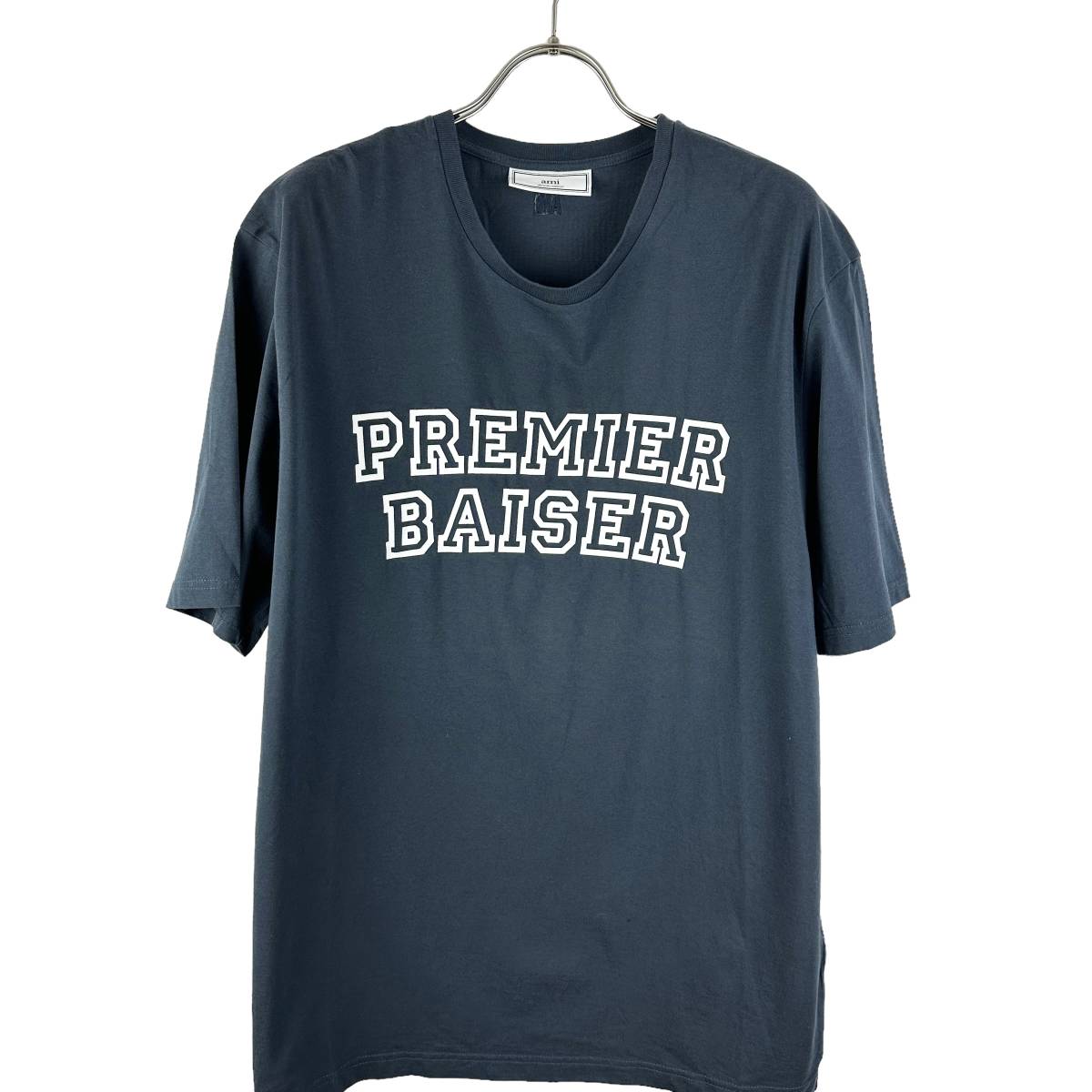 AMI Alexandre Mattiussi（アミ・アレクサンドル・マテュッシ）PREMIER BAISER T Shirt (navy)_画像2