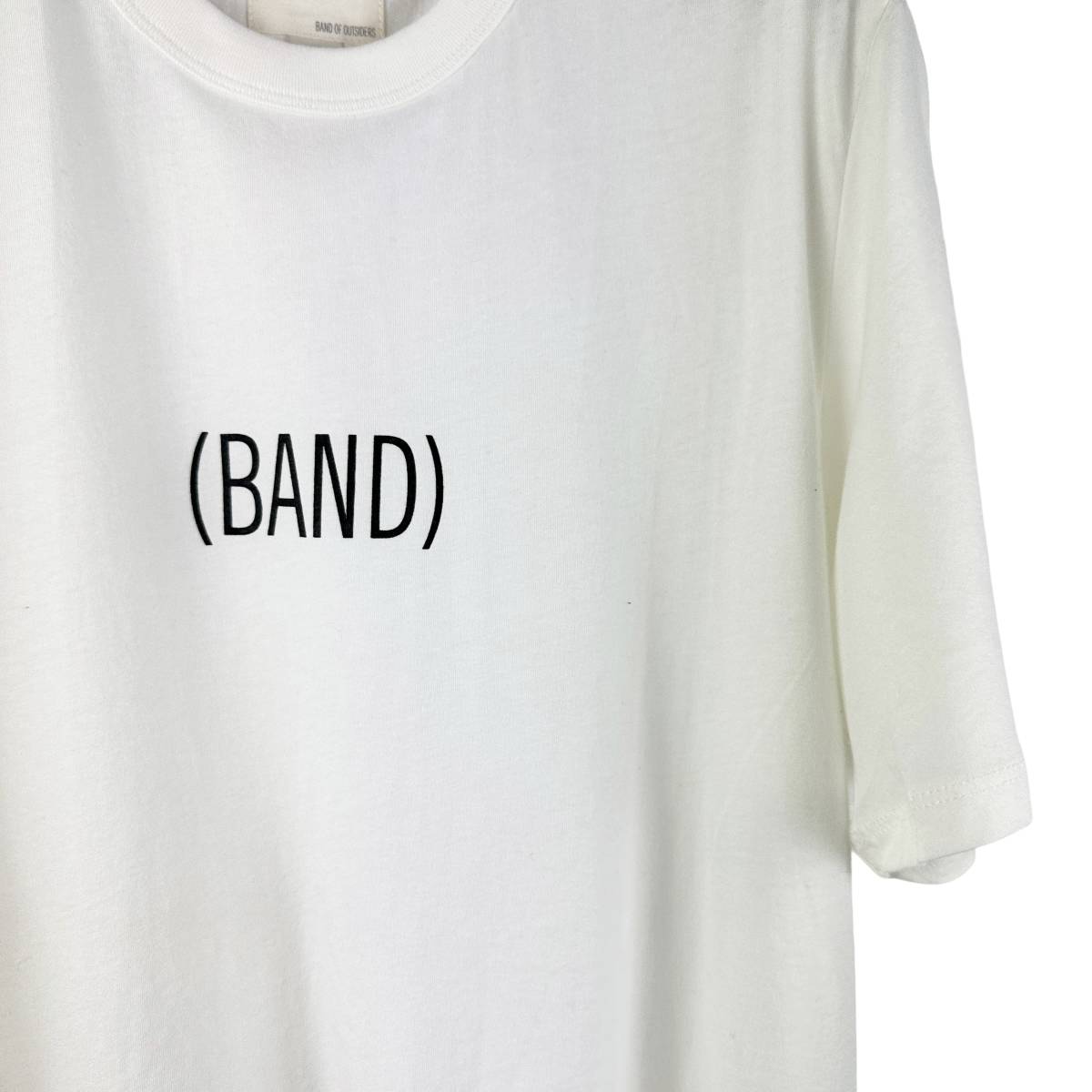 BAND OF OUTSIDERS(バンドオフアウトサイダー) (BAND)Fitting Size T Shirt (white)