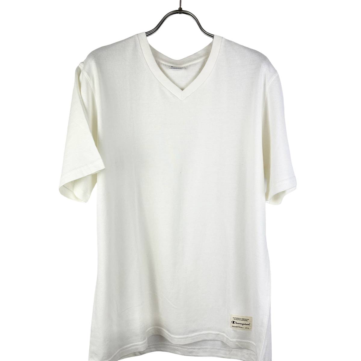 Champion(チャンピオン) Athletic Apparel V Neck T Shirt (white)