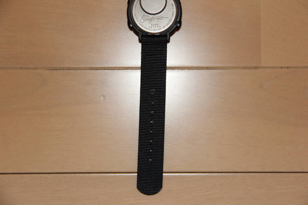 超レア 未使用 送料無料 松本零士 アストロボイス SEIKO セイコー ALBA アルバ音声時計 クオーツ メンズ 腕時計 ブラック 稼動品_画像7