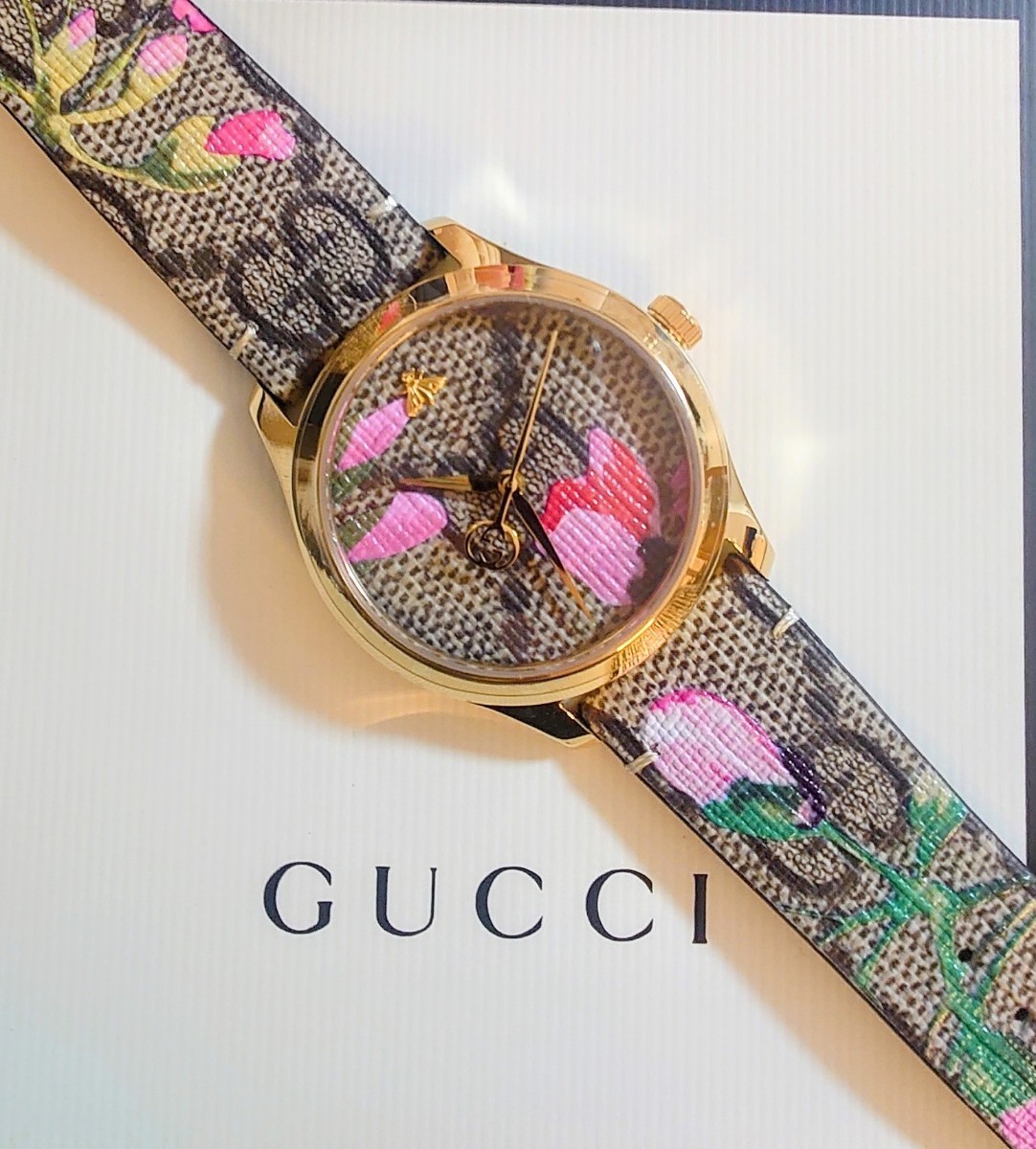 新品未使用 GUCCI タイムレス フラワー 花 腕時計 YA1264038-