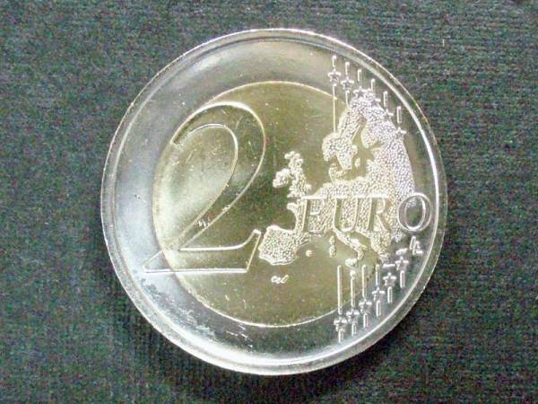 フランス　２ユーロ記念　２０１５年　ヨーロッパの平和　未使用_画像2