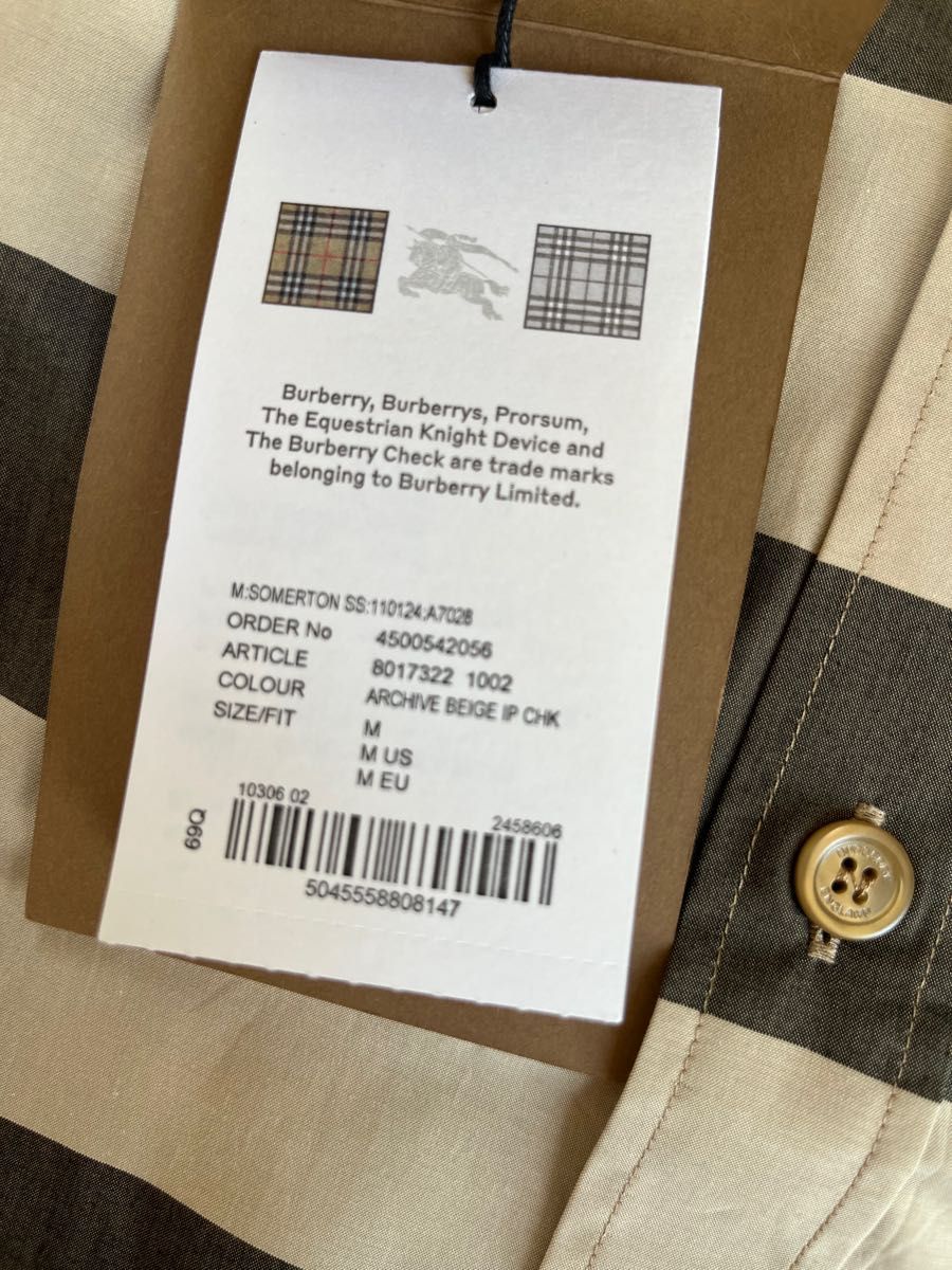 新品未使用 バーバリー シャツ メンズM | noonanwaste.com