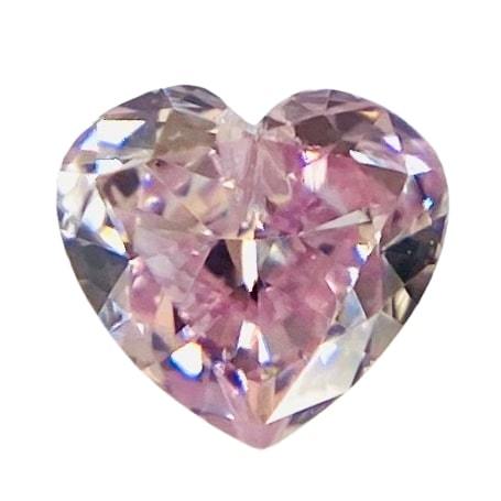 0.107ct FANCY LIGHT PURPLE PINK ハート（HS)-