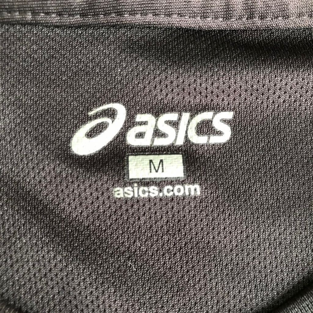 asics アシックス 半袖 Tシャツ メンズ M 黒 ブラック カジュアル スポーツ トレーニング ウェア シンプル モノトーン 刺繍 ワンポイント_画像6