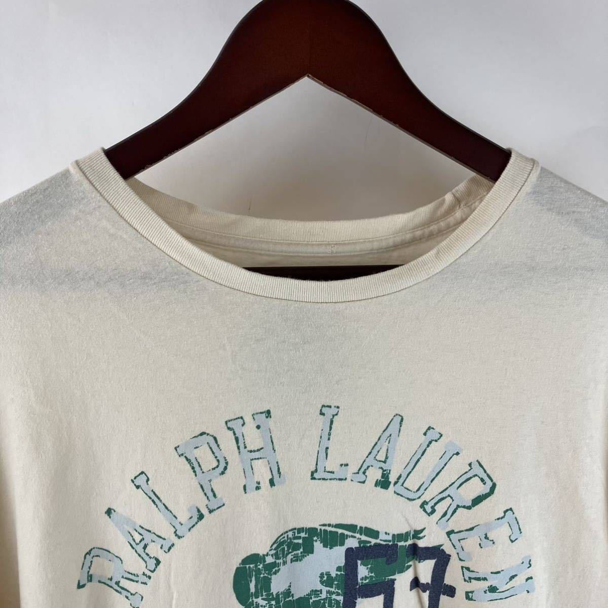 RALPHRLLAUREN ラルフローレン 大きいサイズ メンズ Tシャツ XLサイズ LLサイズ プリントTシャツ 半袖Tシャツ Tシャツ コットン100% 白